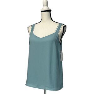 Nordstrom Rack Lace Strap Camisole In Blue Mineral, S